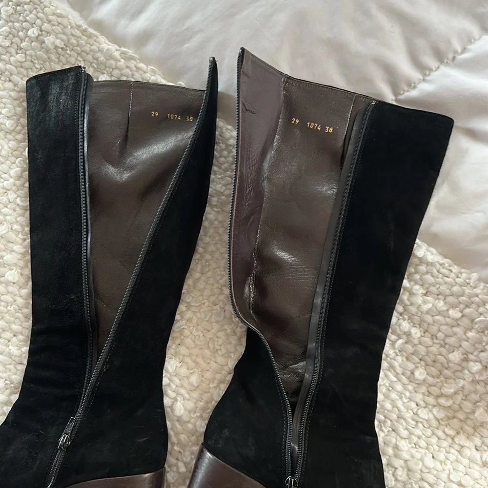 Italian black suede boots - Picture 7 of 8